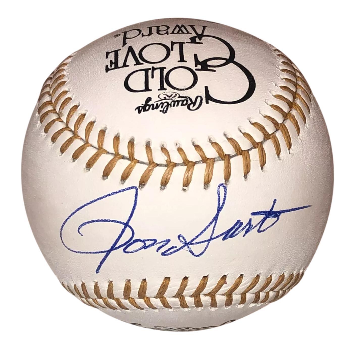 Ron Santo Signed Gold Glove Award Baseball Inscribed "5X G.G." (Beckett) at PristineAuction.com Ron Santo Signed Gold Glove Award Baseball Inscribed "5X G.G." (Beckett) at PristineAuction.com