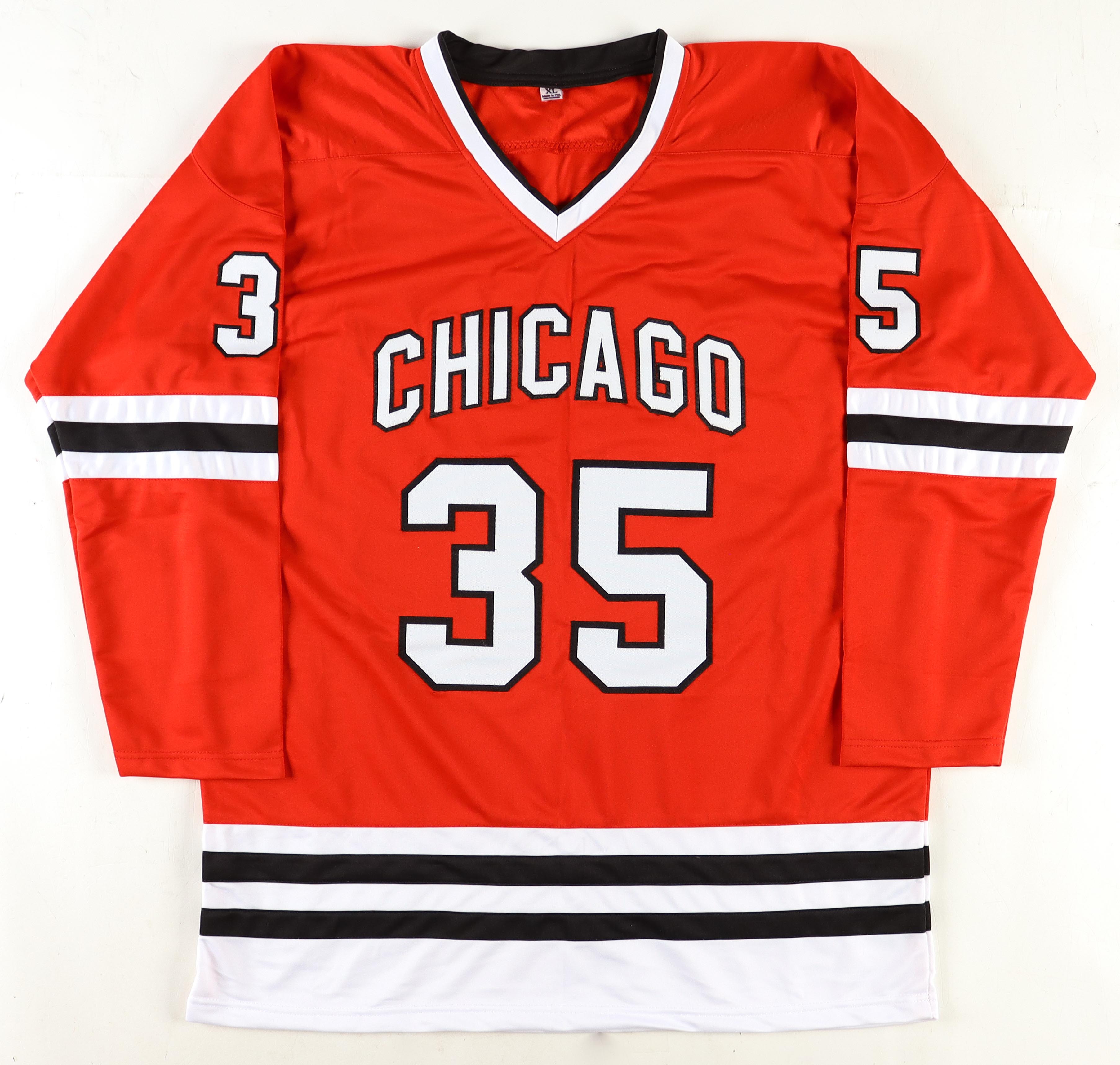 Tony Esposito Signed Jersey Inscribed "HOF 1988" & "Roy 70" (JSA) at PristineAuction.com Tony Esposito Signed Jersey Inscribed "HOF 1988" & "Roy 70" (JSA) at PristineAuction.com