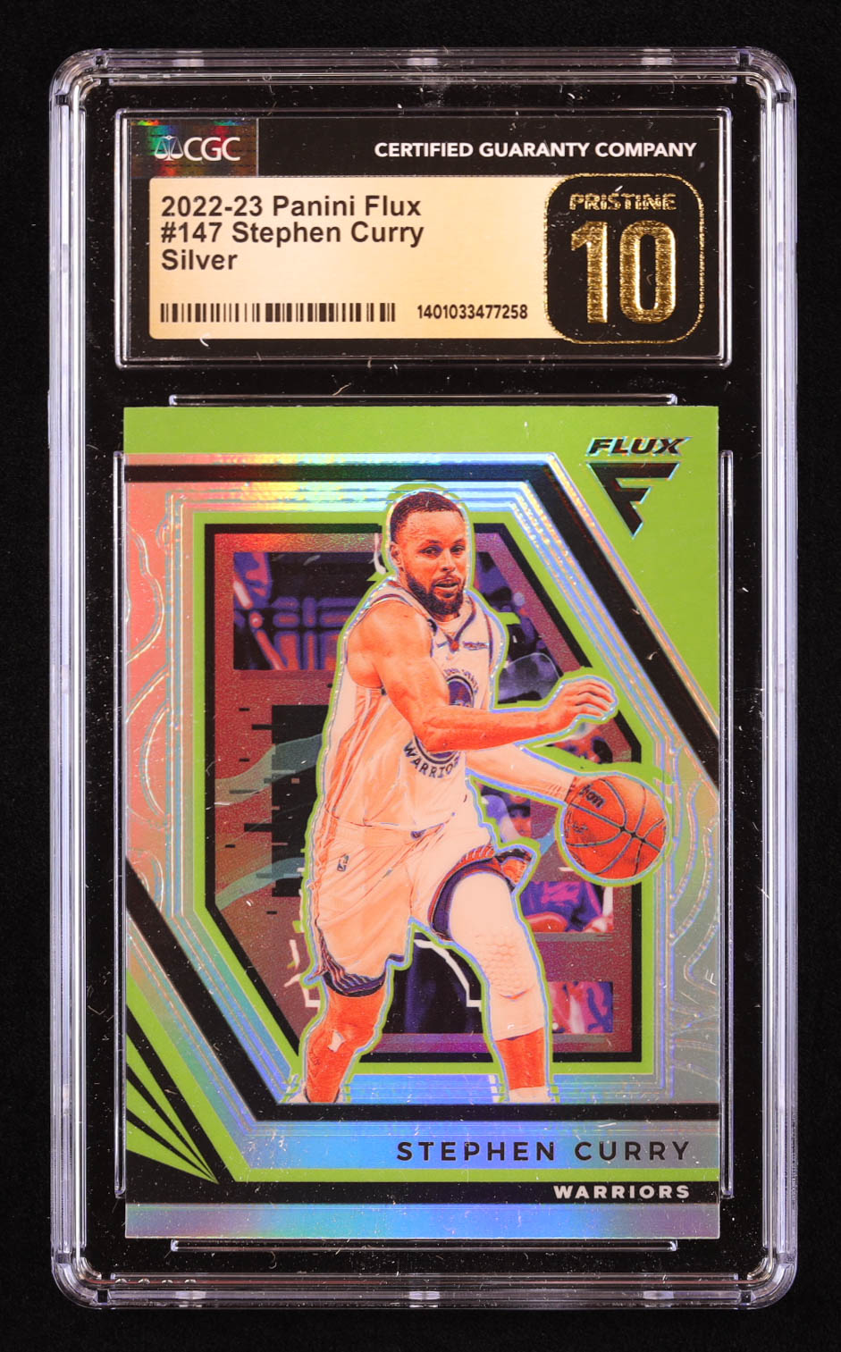 Stephen Curry 2022-23 Panini Flux Silver #101 (CGC 10) at PristineAuction.com Stephen Curry 2022-23 Panini Flux Silver #101 (CGC 10) at PristineAuction.com