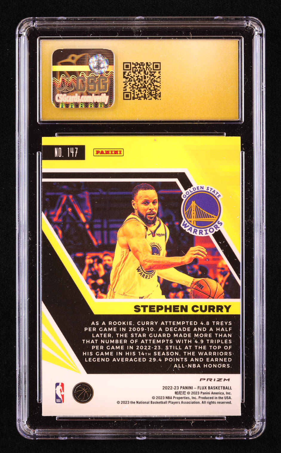 Stephen Curry 2022-23 Panini Flux Silver #101 (CGC 10) at PristineAuction.com Stephen Curry 2022-23 Panini Flux Silver #101 (CGC 10) at PristineAuction.com