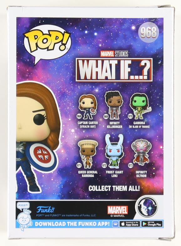 Hayley Atwell Signed "What If...?" #968 Captain Carter Stealth Suit Bobble-Head Funko Pop! Vinyl Figure (Beckett) at PristineAuction.com Hayley Atwell Signed "What If...?" #968 Captain Carter Stealth Suit Bobble-Head Funko Pop! Vinyl Figure (Beckett) at PristineAuction.com