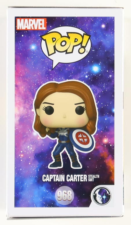 Hayley Atwell Signed "What If...?" #968 Captain Carter Stealth Suit Bobble-Head Funko Pop! Vinyl Figure (Beckett) at PristineAuction.com Hayley Atwell Signed "What If...?" #968 Captain Carter Stealth Suit Bobble-Head Funko Pop! Vinyl Figure (Beckett) at PristineAuction.com