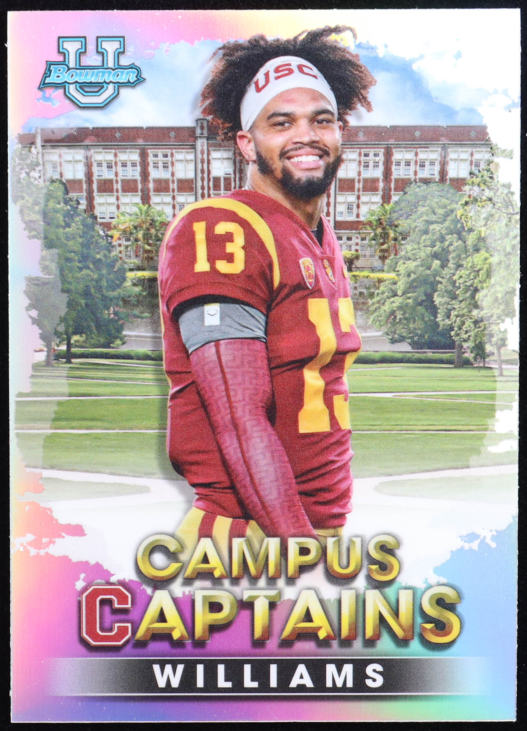 Caleb Williams 2022 Bowman's Best University Campus Captains Refractor #CC2 RC at PristineAuction.com Caleb Williams 2022 Bowman's Best University Campus Captains Refractor #CC2 RC at PristineAuction.com