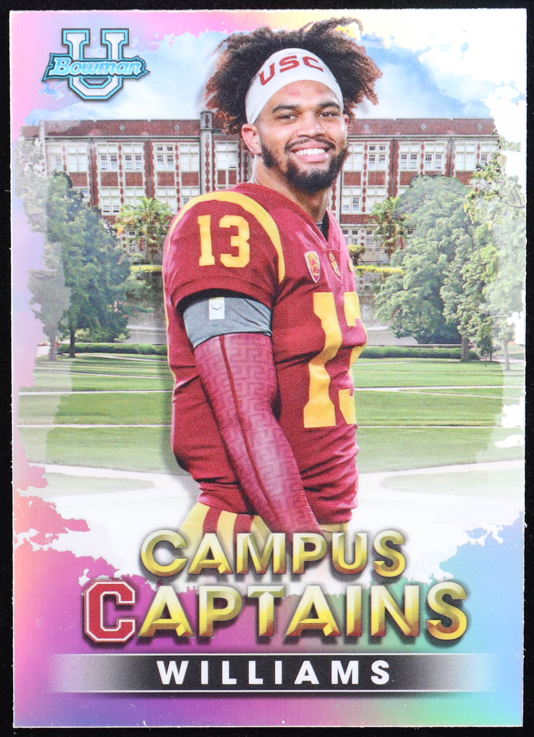 Caleb Williams 2022 Bowman's Best University Campus Captains Refractor #CC2 RC at PristineAuction.com Caleb Williams 2022 Bowman's Best University Campus Captains Refractor #CC2 RC at PristineAuction.com