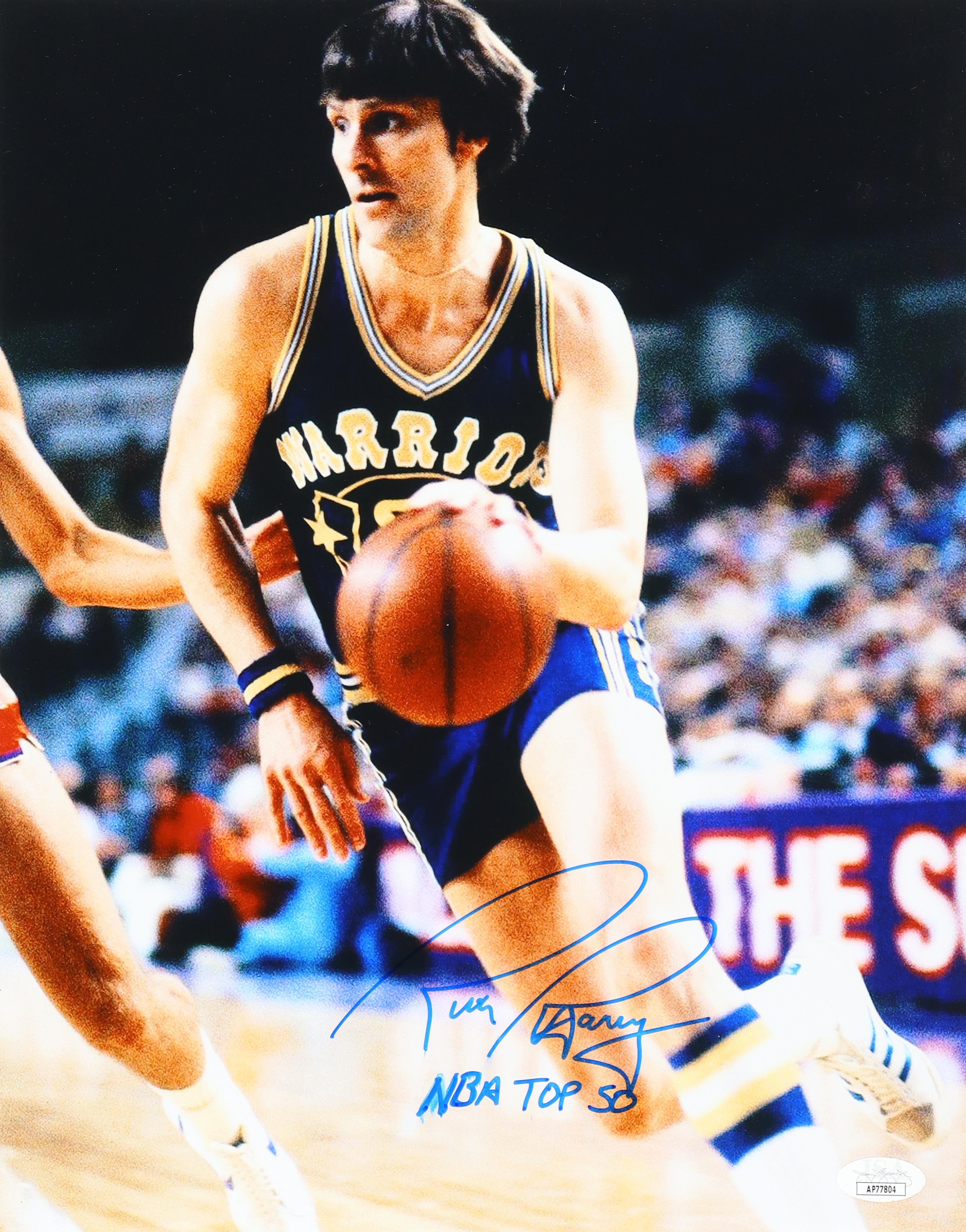 Rick Barry Signed Warriors 11x14 Photo Inscribed "NBA Top 50" (JSA) at PristineAuction.com Rick Barry Signed Warriors 11x14 Photo Inscribed "NBA Top 50" (JSA) at PristineAuction.com