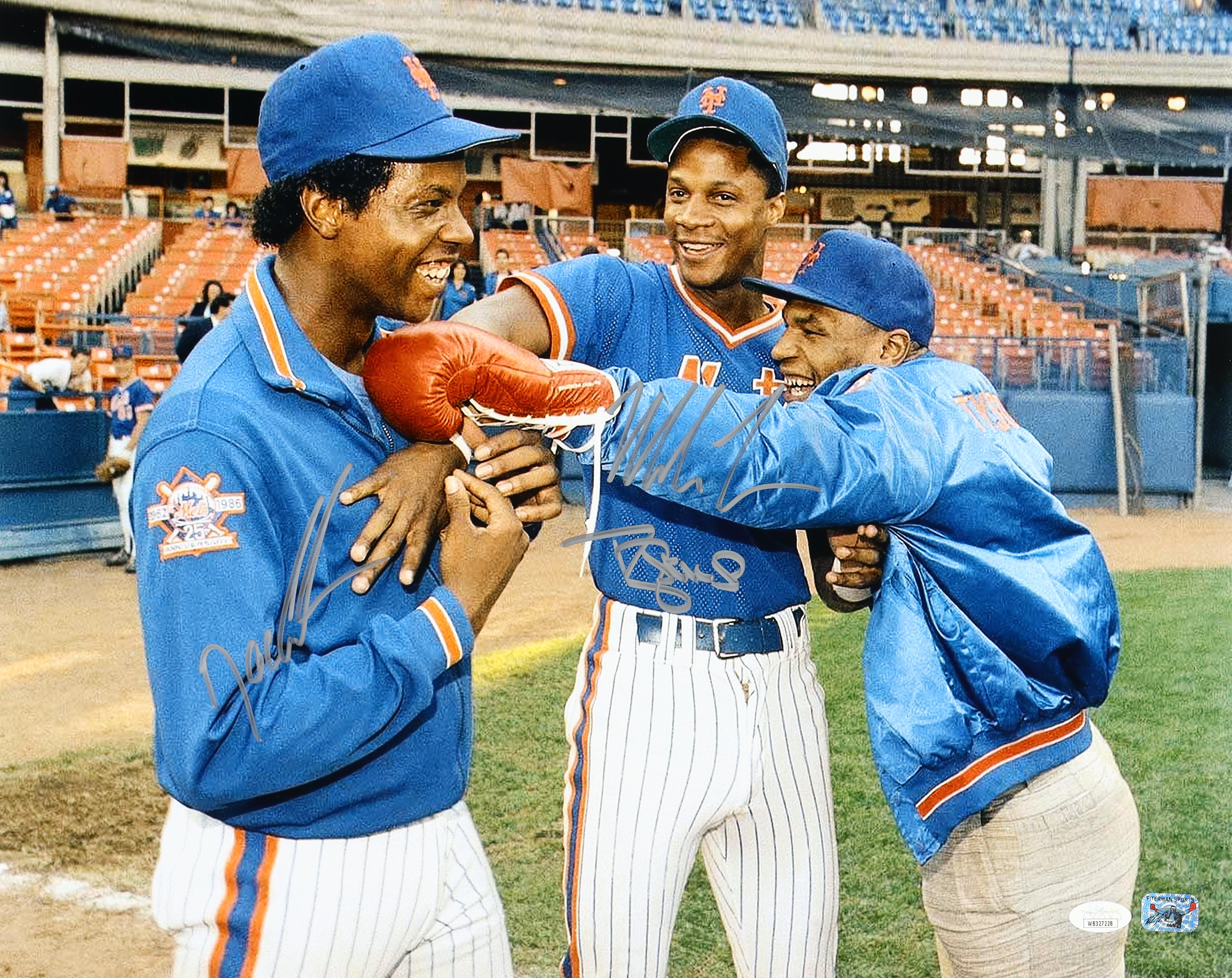 Mike Tyson, Dwight "Doc" Goode & Darryl Strawberry Signed Mets 16x20 Photo (JSA & Fiterman) at PristineAuction.com Mike Tyson, Dwight "Doc" Goode & Darryl Strawberry Signed Mets 16x20 Photo (JSA & Fiterman) at PristineAuction.com