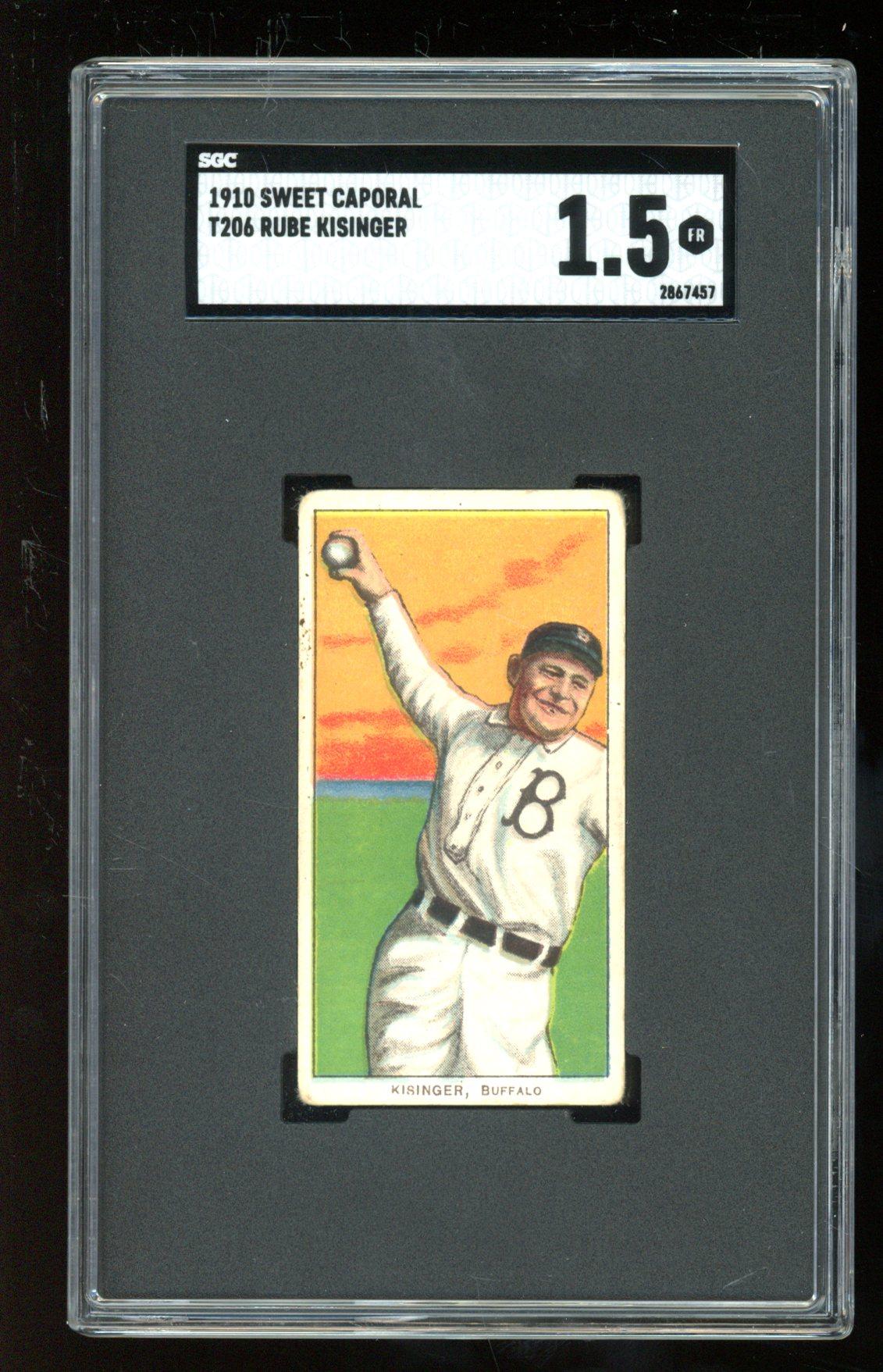 Rube Kisinger 3593 T206 Sweet Caporal (SGC 1.5) at PristineAuction.com Rube Kisinger 3593 T206 Sweet Caporal (SGC 1.5) at PristineAuction.com