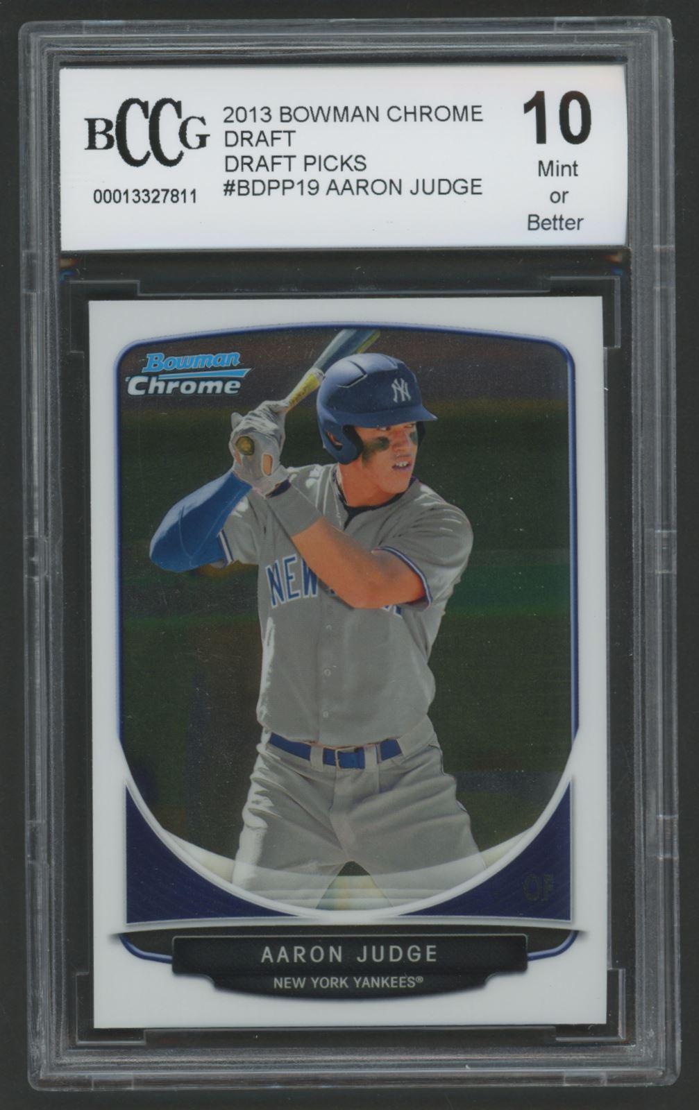 Aaron Judge 2013 Bowman Chrome Draft Draft Picks #BDPP19 (BCCG 10) at PristineAuction.com Aaron Judge 2013 Bowman Chrome Draft Draft Picks #BDPP19 (BCCG 10) at PristineAuction.com