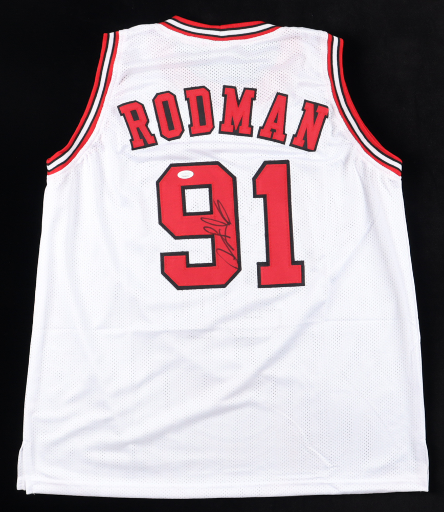 Dennis Rodman Signed Jersey (JSA) at PristineAuction.com Dennis Rodman Signed Jersey (JSA) at PristineAuction.com