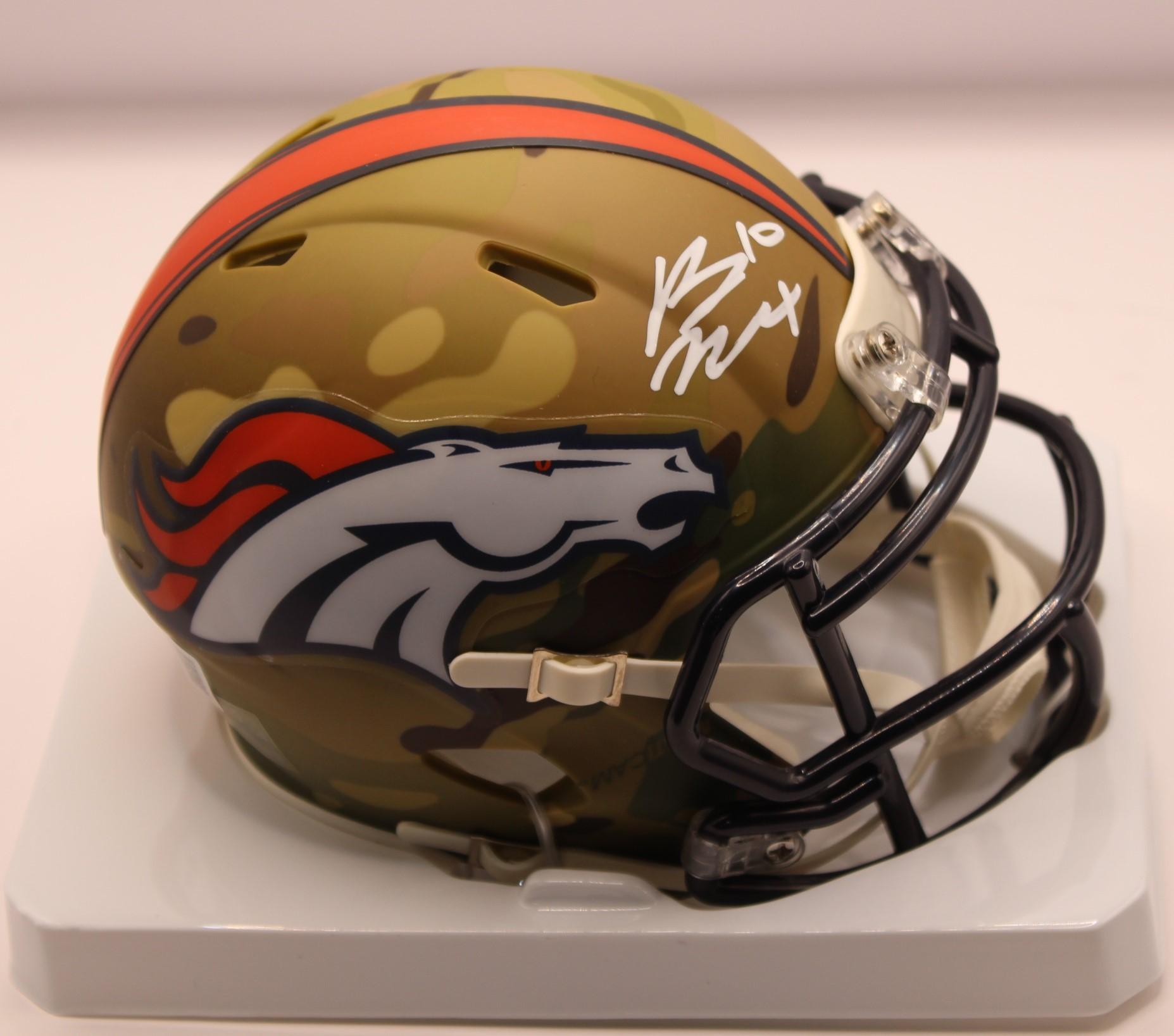 Bo Nix Signed Broncos Camo Alternate Speed Mini Helmet (Beckett) at PristineAuction.com Bo Nix Signed Broncos Camo Alternate Speed Mini Helmet (Beckett) at PristineAuction.com