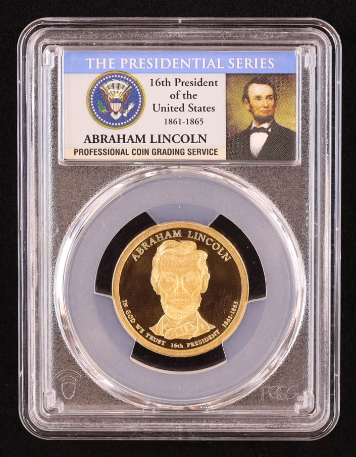 2010-S U.S. Presidential Proof $1 Coin - Abraham Lincoln 16th President (PCGS PR69DCAM) at PristineAuction.com 2010-S U.S. Presidential Proof $1 Coin - Abraham Lincoln 16th President (PCGS PR69DCAM) at PristineAuction.com