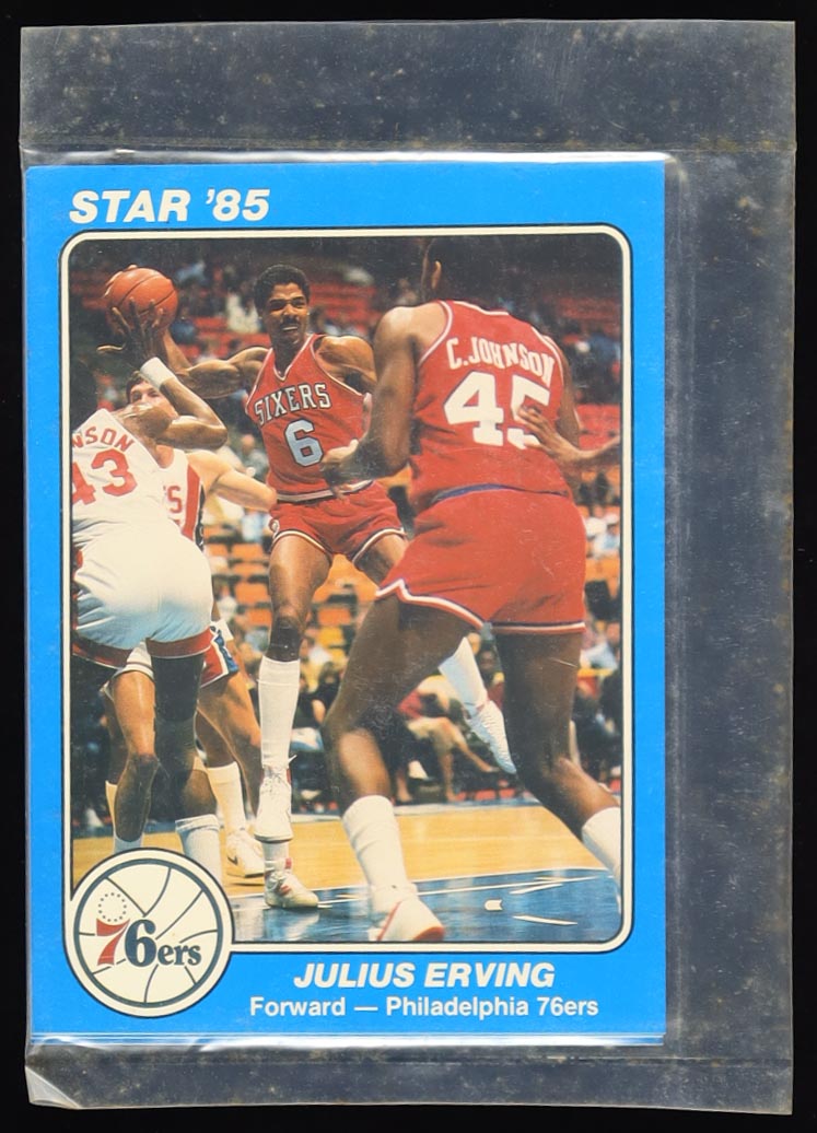 1985 Star 76ers Original Factory Sealed Team Set with Julius Erving at PristineAuction.com 1985 Star 76ers Original Factory Sealed Team Set with Julius Erving at PristineAuction.com