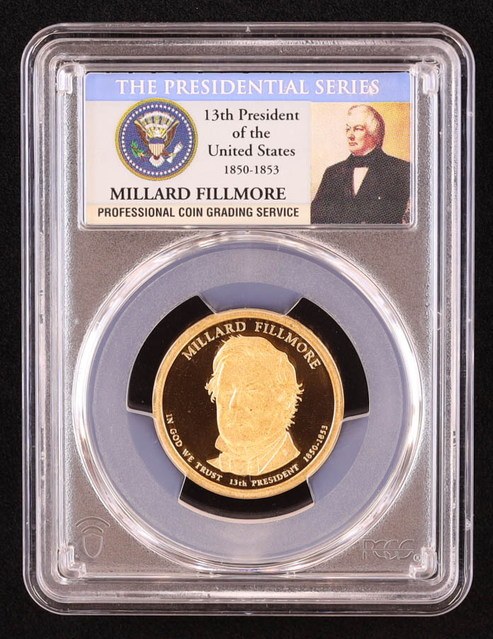 2010-S U.S. Presidential Proof $1 Coin - Millard Fillmore 13th President (PCGS PR69DCAM) at PristineAuction.com 2010-S U.S. Presidential Proof $1 Coin - Millard Fillmore 13th President (PCGS PR69DCAM) at PristineAuction.com