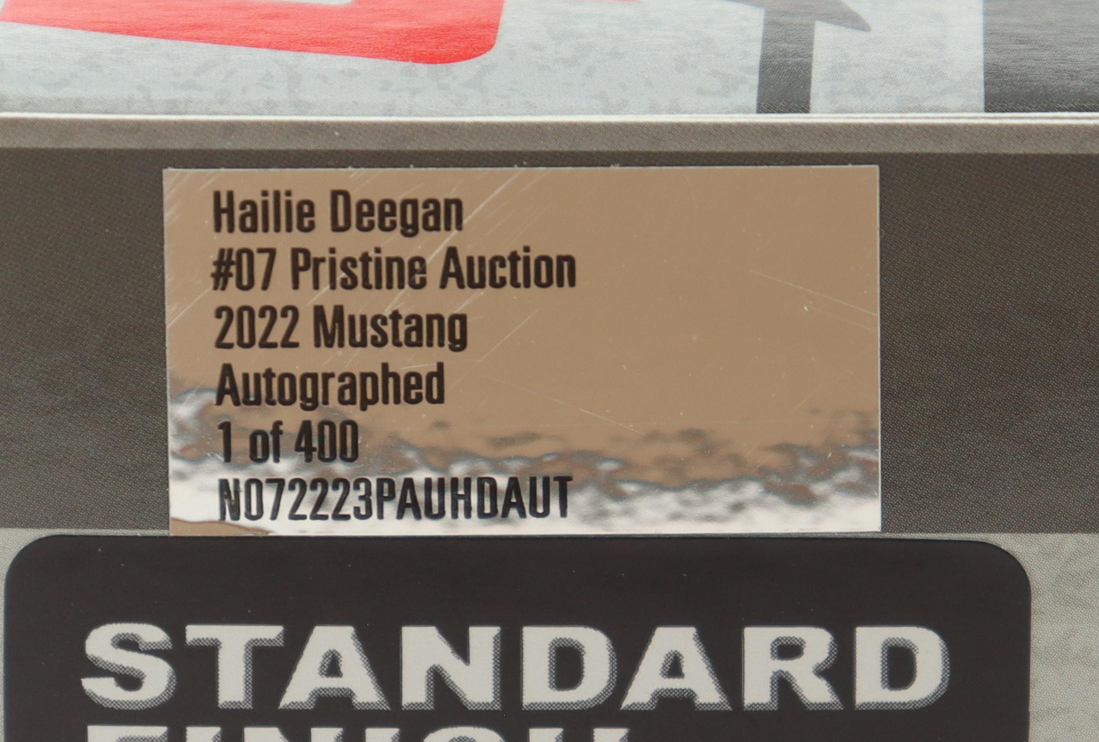 Hailie Deegan Signed LE NASCAR #07 | Xfinity Series | Pristine Auction 2022 Mustang - 1:24 Premium Action Diecast Car (Deegan) at PristineAuction.com Hailie Deegan Signed LE NASCAR #07 | Xfinity Series | Pristine Auction 2022 Mustang - 1:24 Premium Action Diecast Car (Deegan) at PristineAuction.com