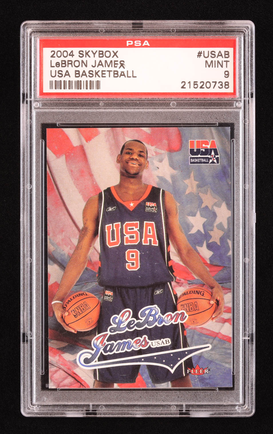 LeBron James 2004 Skybox USA Basketball #USAB (PSA 9) at PristineAuction.com LeBron James 2004 Skybox USA Basketball #USAB (PSA 9) at PristineAuction.com