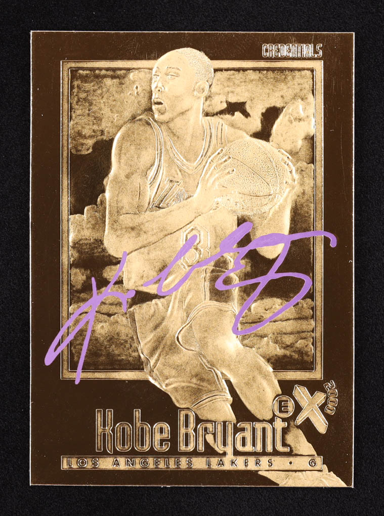 Kobe Bryant 1996-97 Skybox EX-2000 Purple Signature 23Kt Gold RC at PristineAuction.com Kobe Bryant 1996-97 Skybox EX-2000 Purple Signature 23Kt Gold RC at PristineAuction.com