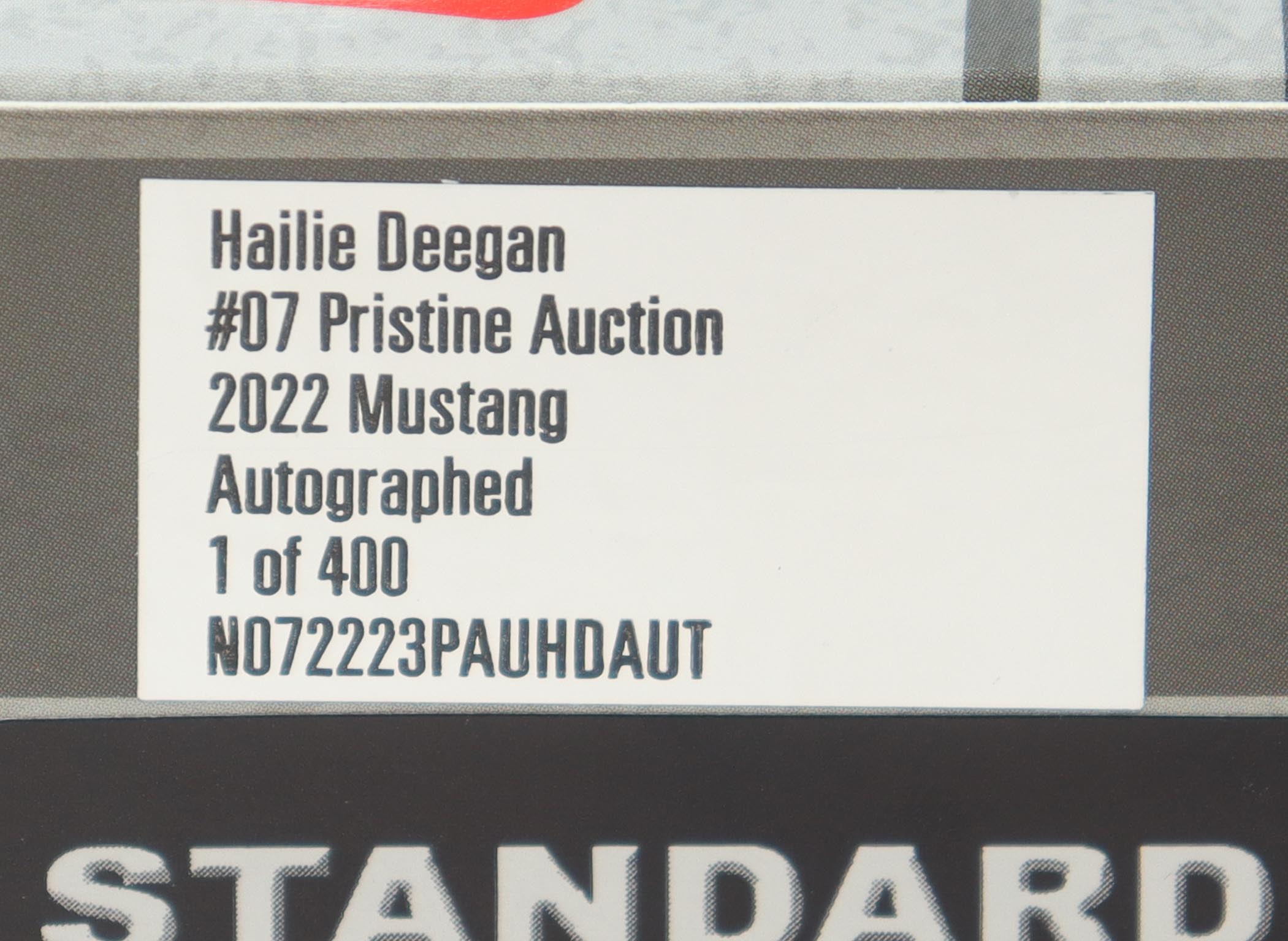 Hailie Deegan Signed LE NASCAR #07 | Xfinity Series | Pristine Auction 2022 Mustang - 1:24 Premium Action Diecast Car (Deegan) at PristineAuction.com Hailie Deegan Signed LE NASCAR #07 | Xfinity Series | Pristine Auction 2022 Mustang - 1:24 Premium Action Diecast Car (Deegan) at PristineAuction.com