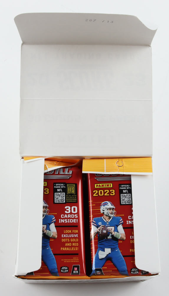 2023 Panini Score Football 30-Card Jumbo Value 12-Pack Box at PristineAuction.com 2023 Panini Score Football 30-Card Jumbo Value 12-Pack Box at PristineAuction.com