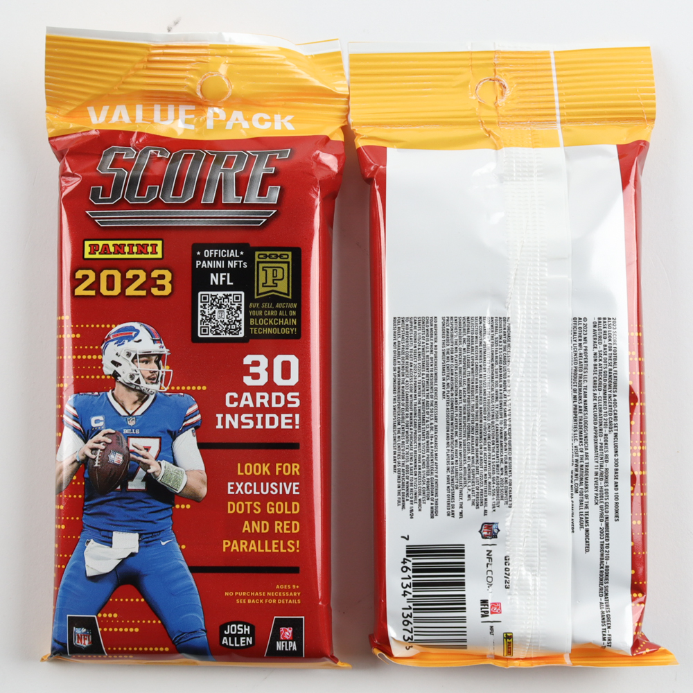 2023 Panini Score Football 30-Card Jumbo Value 12-Pack Box at PristineAuction.com 2023 Panini Score Football 30-Card Jumbo Value 12-Pack Box at PristineAuction.com