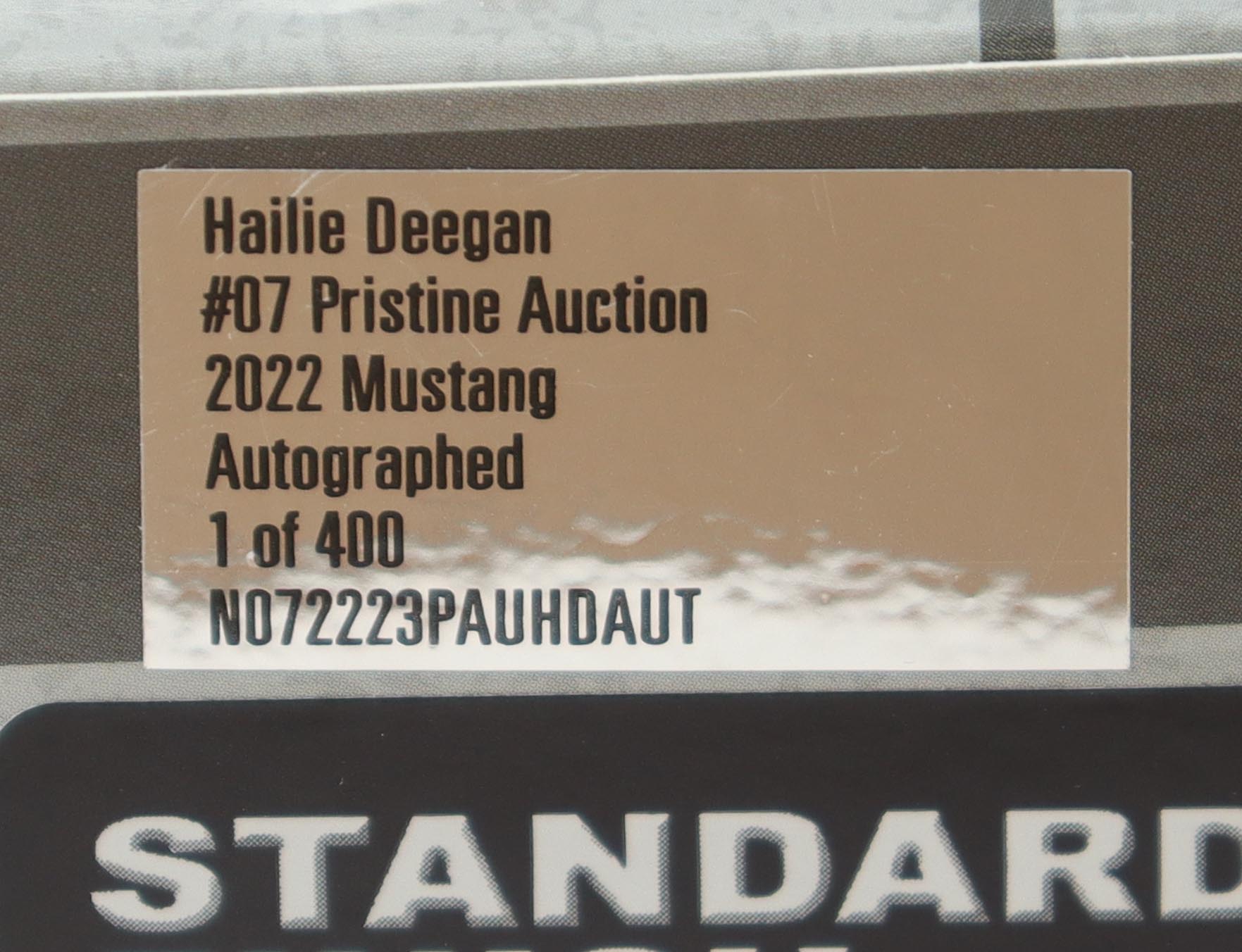 Hailie Deegan Signed LE NASCAR #07 | Xfinity Series | Pristine Auction 2022 Mustang - 1:24 Premium Action Diecast Car (Deegan) at PristineAuction.com Hailie Deegan Signed LE NASCAR #07 | Xfinity Series | Pristine Auction 2022 Mustang - 1:24 Premium Action Diecast Car (Deegan) at PristineAuction.com