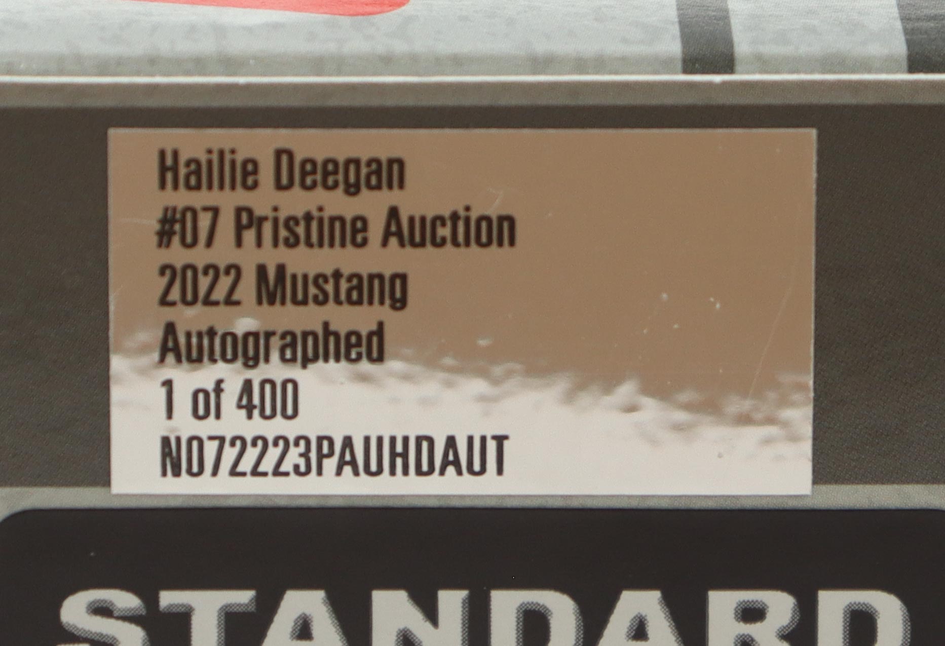 Hailie Deegan Signed LE NASCAR #07 | Xfinity Series | Pristine Auction 2022 Mustang - 1:24 Premium Action Diecast Car (Deegan) at PristineAuction.com Hailie Deegan Signed LE NASCAR #07 | Xfinity Series | Pristine Auction 2022 Mustang - 1:24 Premium Action Diecast Car (Deegan) at PristineAuction.com
