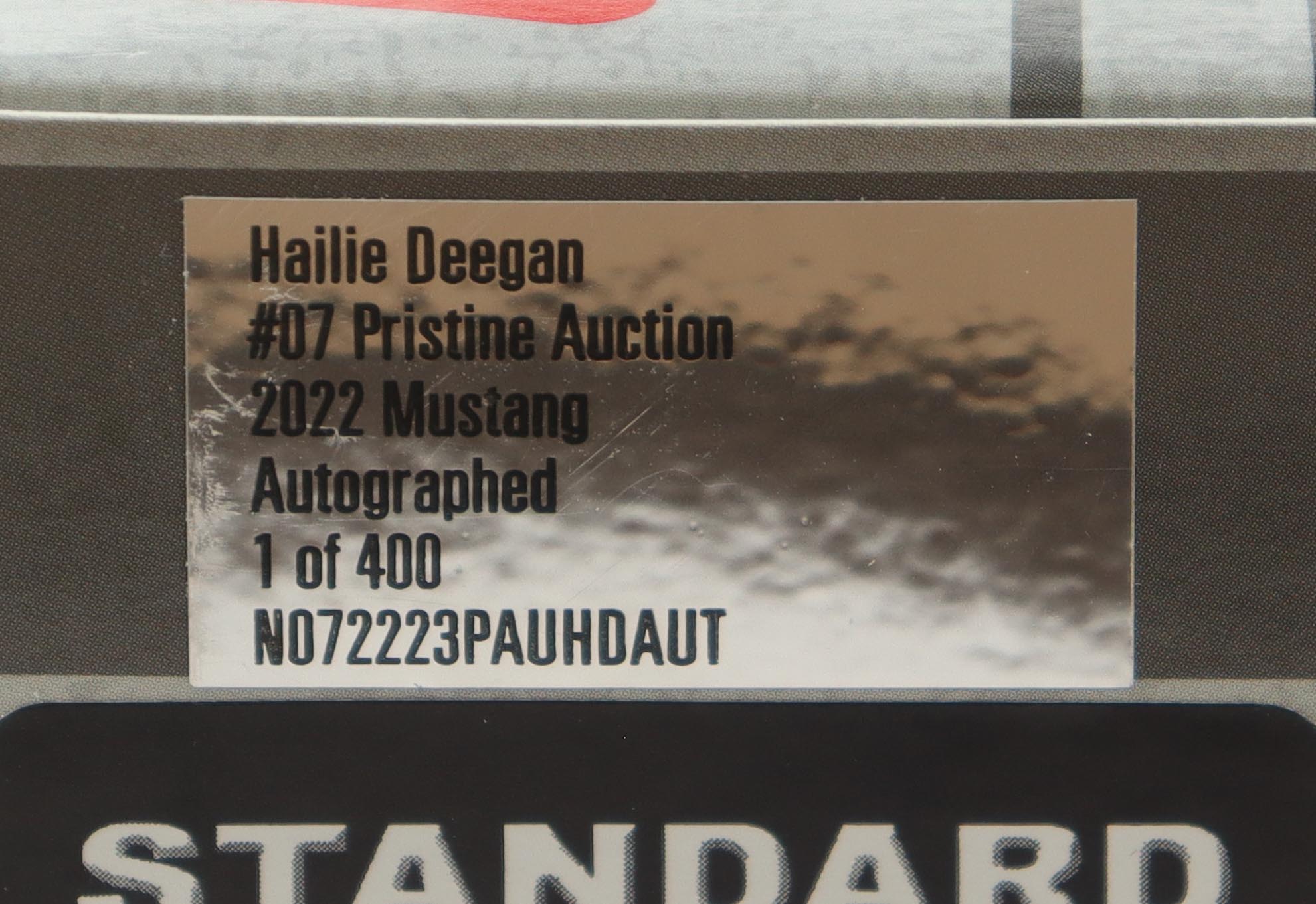 Hailie Deegan Signed LE NASCAR #07 | Xfinity Series | Pristine Auction 2022 Mustang - 1:24 Premium Action Diecast Car (Deegan) at PristineAuction.com Hailie Deegan Signed LE NASCAR #07 | Xfinity Series | Pristine Auction 2022 Mustang - 1:24 Premium Action Diecast Car (Deegan) at PristineAuction.com