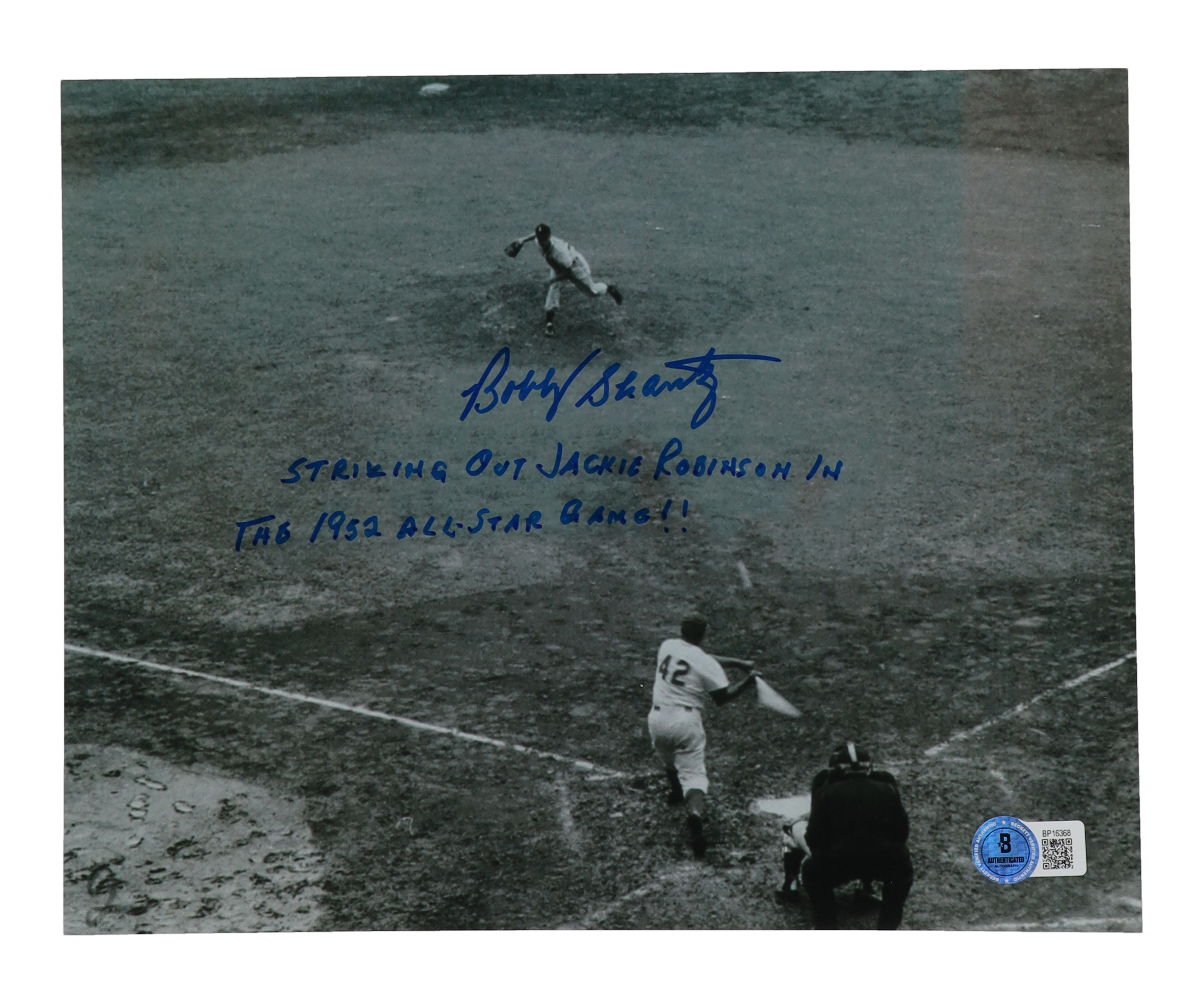 Bobby Shantz Signed All-Star Game 8x10 Photo Inscribed "Striking Out Jackie Robinson In The 1952 All-Star Game!!" (Beckett) at PristineAuction.com Bobby Shantz Signed All-Star Game 8x10 Photo Inscribed "Striking Out Jackie Robinson In The 1952 All-Star Game!!" (Beckett) at PristineAuction.com