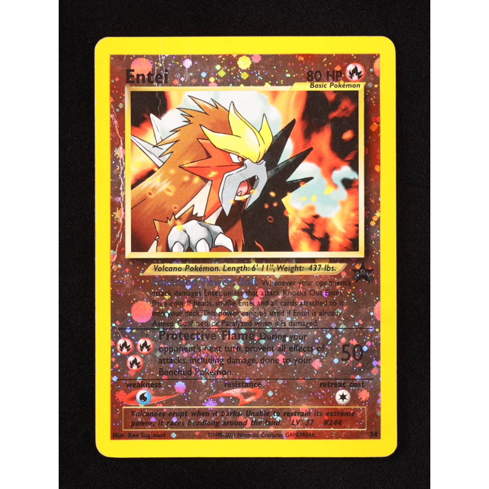 Pokmon Promo Blackstar #34 Entei Sealed Card  English, Near Mint Condition