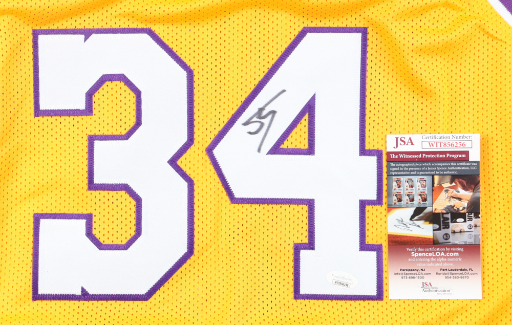 Shaquille O'Neal Signed Jersey (JSA) at PristineAuction.com Shaquille O'Neal Signed Jersey (JSA) at PristineAuction.com
