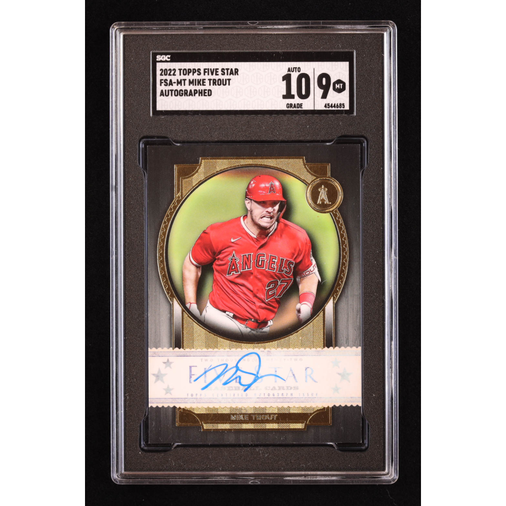 Mike Trout 2022 Topps Five Star Autograph #FSAMT (SGC 9 | Auto 10 
