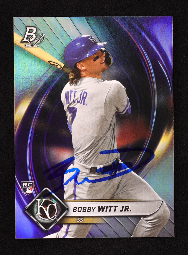 Bobby Witt Jr. Signed 2022 Bowman Platinum #51 RC (PSA) at PristineAuction.com Bobby Witt Jr. Signed 2022 Bowman Platinum #51 RC (PSA) at PristineAuction.com