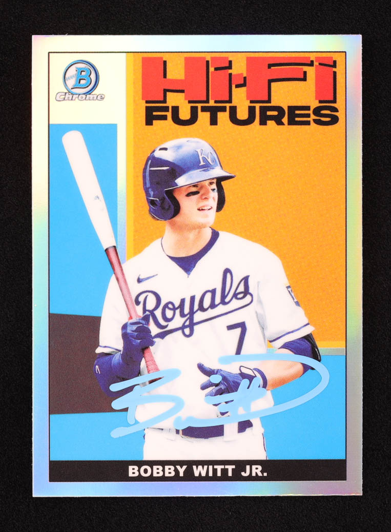 Bobby Witt Jr. Signed 2022 Bowman Chrome Hi-Fi Futures #HIFI5 RC (PSA) at PristineAuction.com Bobby Witt Jr. Signed 2022 Bowman Chrome Hi-Fi Futures #HIFI5 RC (PSA) at PristineAuction.com