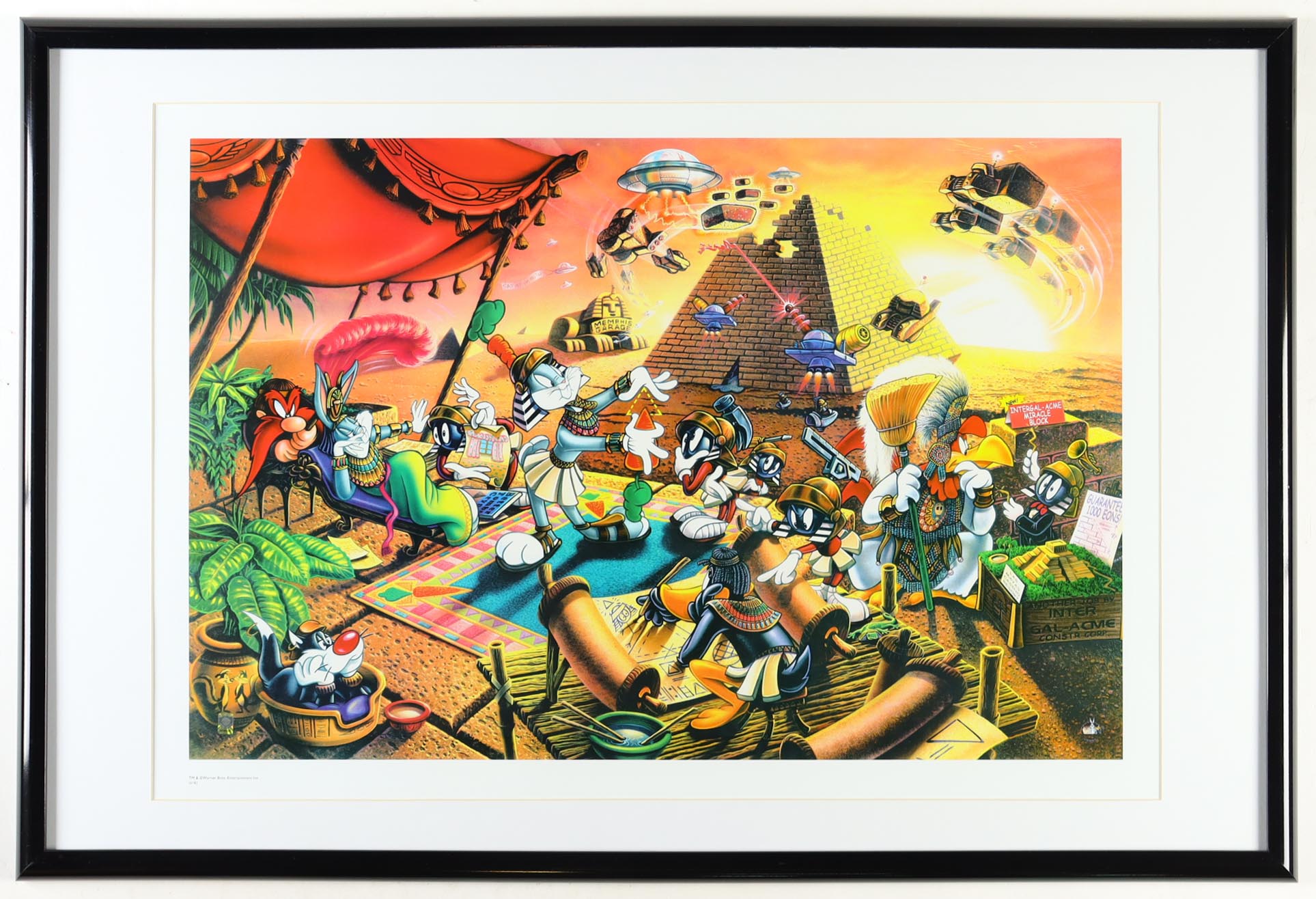 "Pyramid Scheme" LE Looney Tunes Custom Framed SerioLithograph Display at PristineAuction.com "Pyramid Scheme" LE Looney Tunes Custom Framed SerioLithograph Display at PristineAuction.com