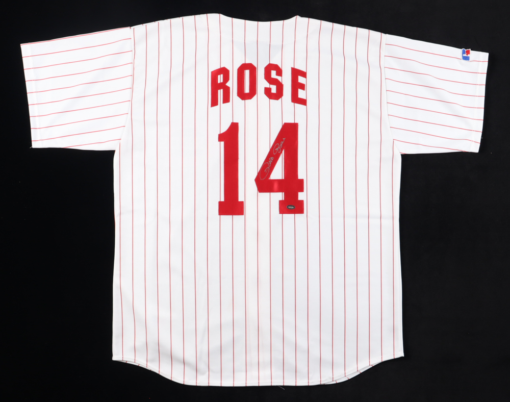 Pete Rose Signed Reds Jersey (Mounted Memories) at PristineAuction.com Pete Rose Signed Reds Jersey (Mounted Memories) at PristineAuction.com