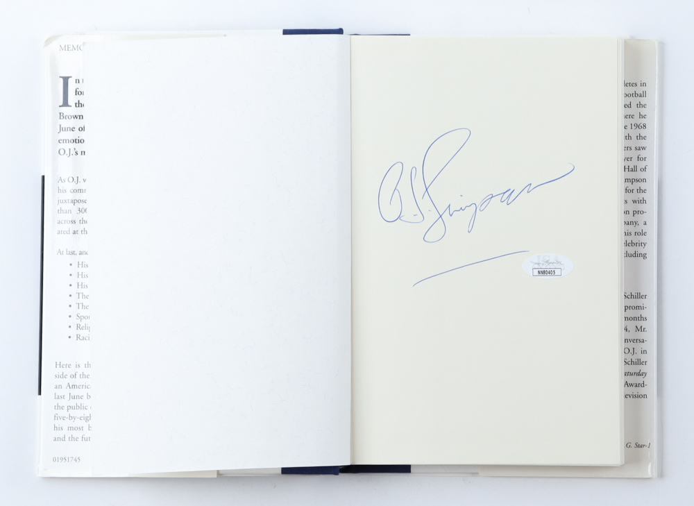 O. J. Simpson Signed "I Want To Tell You" Hardcover Book (JSA) at PristineAuction.com O. J. Simpson Signed "I Want To Tell You" Hardcover Book (JSA) at PristineAuction.com