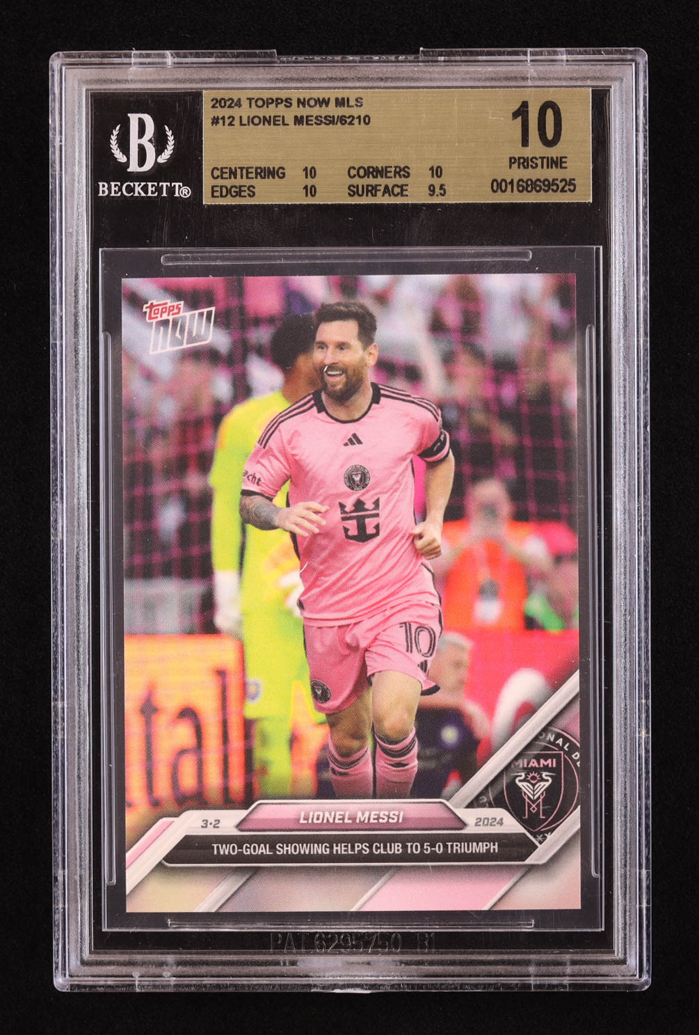 Lionel Messi 2024 Topps Now MLS #70 (BGS 10) at PristineAuction.com Lionel Messi 2024 Topps Now MLS #70 (BGS 10) at PristineAuction.com