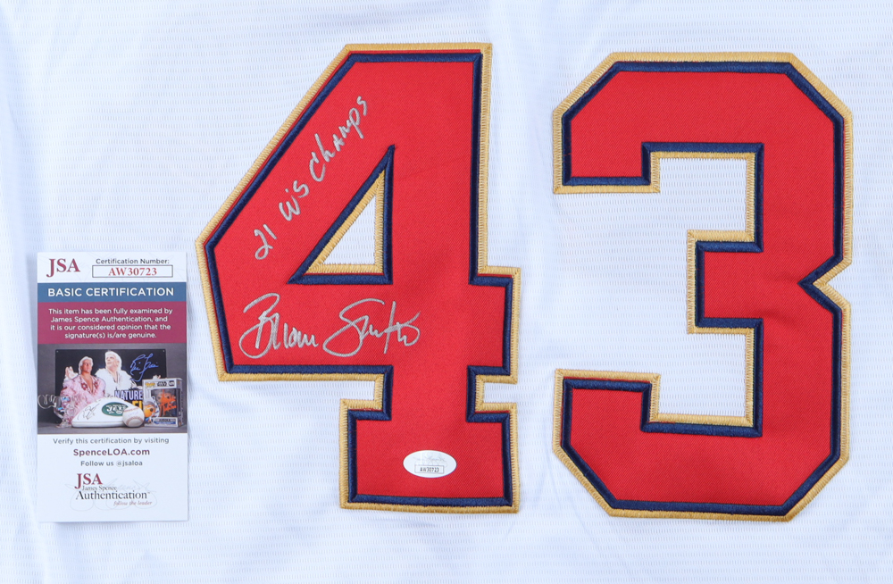 Brian Snitker Signed Jersey With 2021 World Series Patch Inscribed "21 WS Champs" (JSA) at PristineAuction.com Brian Snitker Signed Jersey With 2021 World Series Patch Inscribed "21 WS Champs" (JSA) at PristineAuction.com