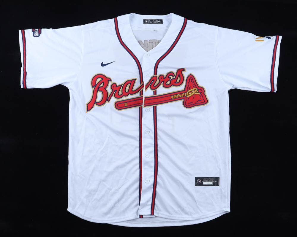 Brian Snitker Signed Jersey With 2021 World Series Patch Inscribed "21 WS Champs" (JSA) at PristineAuction.com Brian Snitker Signed Jersey With 2021 World Series Patch Inscribed "21 WS Champs" (JSA) at PristineAuction.com