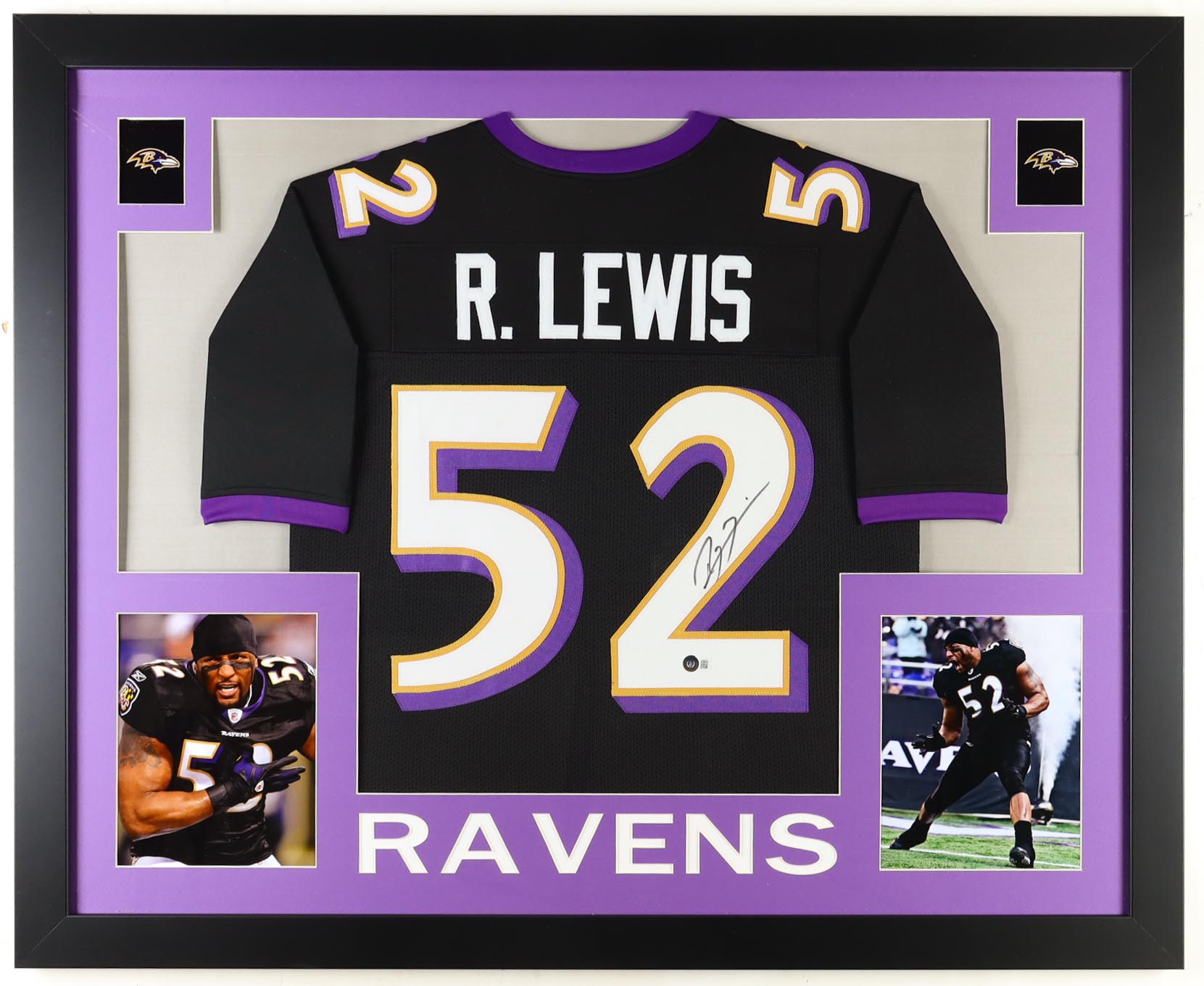 Ray Lewis Signed Custom Framed Jersey Display (Beckett) at PristineAuction.com Ray Lewis Signed Custom Framed Jersey Display (Beckett) at PristineAuction.com