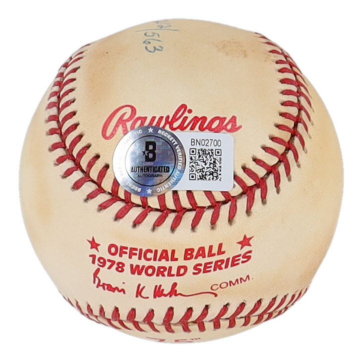 Reggie Jackson Signed 1978 World Series LE Baseball (Beckett) at PristineAuction.com Reggie Jackson Signed 1978 World Series LE Baseball (Beckett) at PristineAuction.com