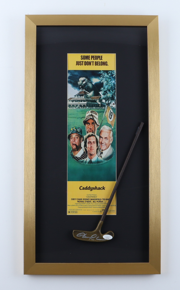Chevy Chase Signed "Caddyshack" Custom Framed Putter Display With Poster Print (JSA) at PristineAuction.com Chevy Chase Signed "Caddyshack" Custom Framed Putter Display With Poster Print (JSA) at PristineAuction.com