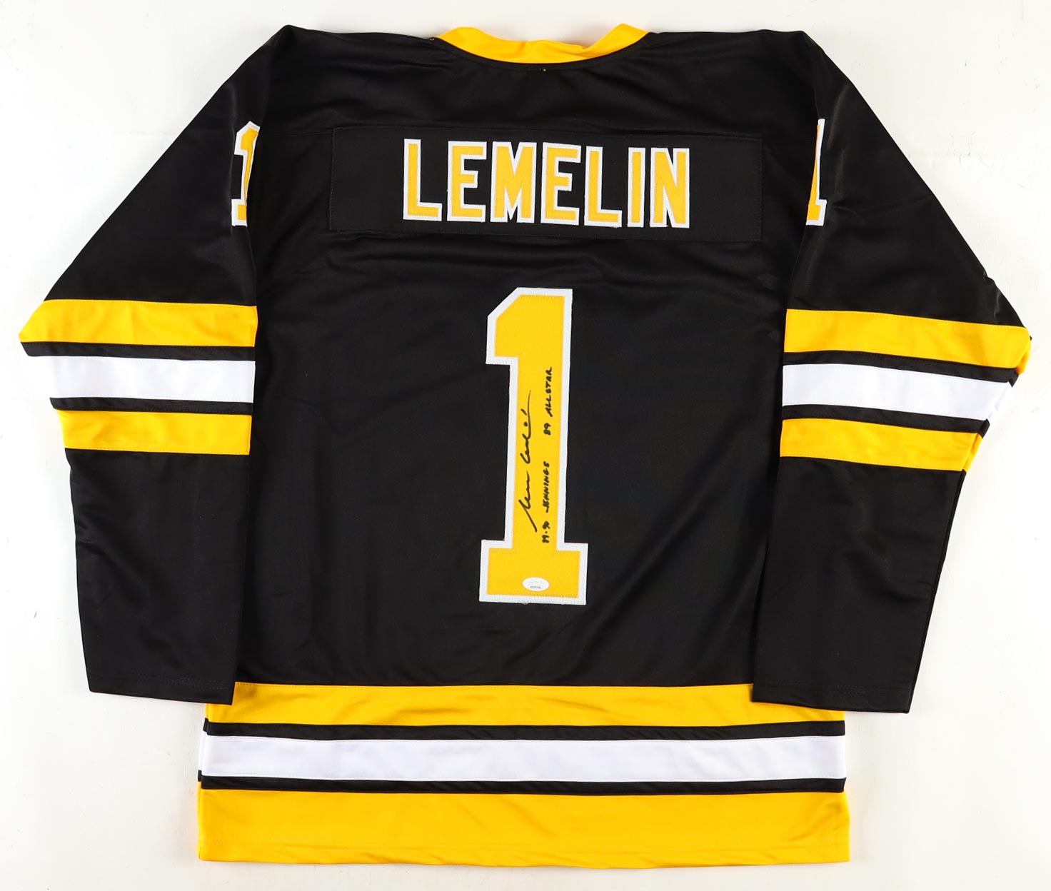 Reggie Lemelin Signed Jersey Inscribed "89-90 Jennings" & "89 All Star" (JSA) at PristineAuction.com Reggie Lemelin Signed Jersey Inscribed "89-90 Jennings" & "89 All Star" (JSA) at PristineAuction.com