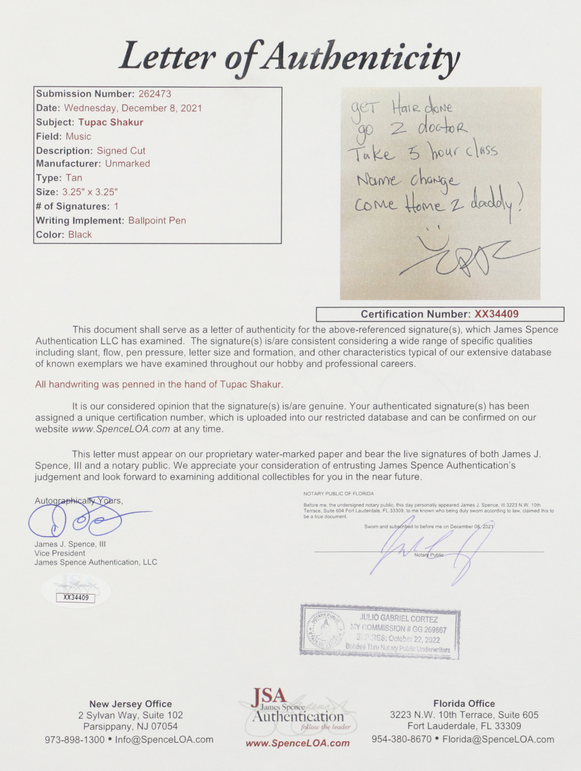 Tupac Shakur Signed & Hand-Written Custom Framed Love Note Display (JSA LOA) at PristineAuction.com Tupac Shakur Signed & Hand-Written Custom Framed Love Note Display (JSA LOA) at PristineAuction.com