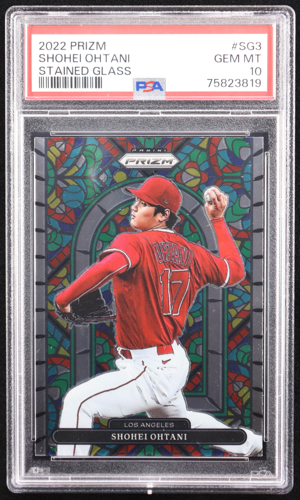 2022 Panini Prizm Shohei Ohtani Stained Glass Card #SG-3 – Los Angeles Angels, Jersey #17