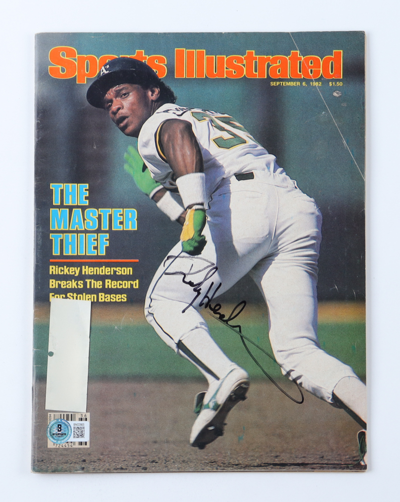 Rickey Henderson Signed 1982 Sports Illustrated Magazine (Beckett) at PristineAuction.com Rickey Henderson Signed 1982 Sports Illustrated Magazine (Beckett) at PristineAuction.com