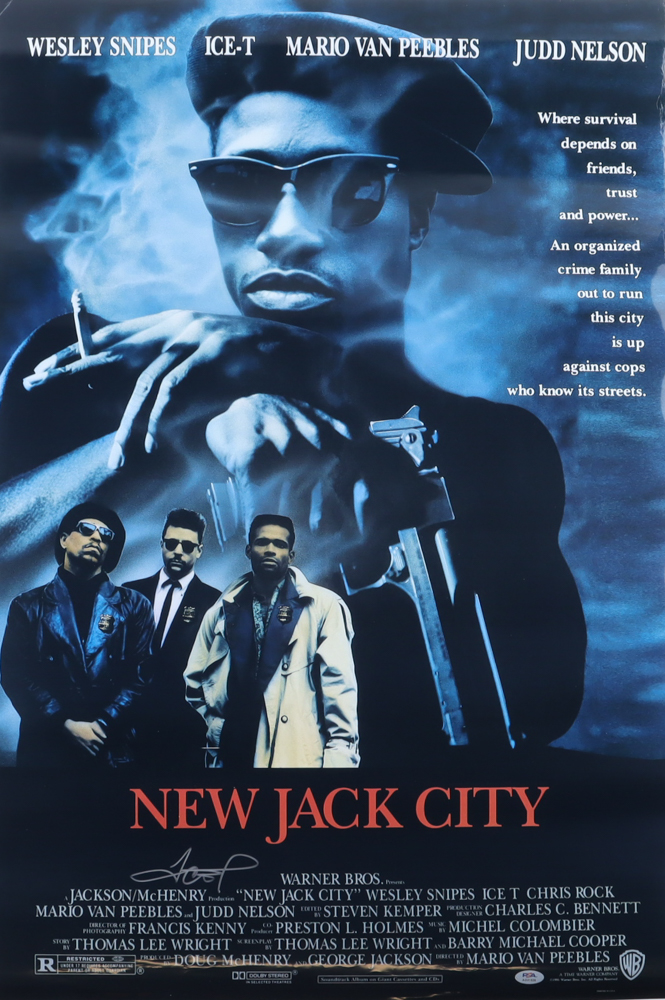 Ice-T Signed "New Jack City" 24x35 Movie Poster (PSA) at PristineAuction.com Ice-T Signed "New Jack City" 24x35 Movie Poster (PSA) at PristineAuction.com