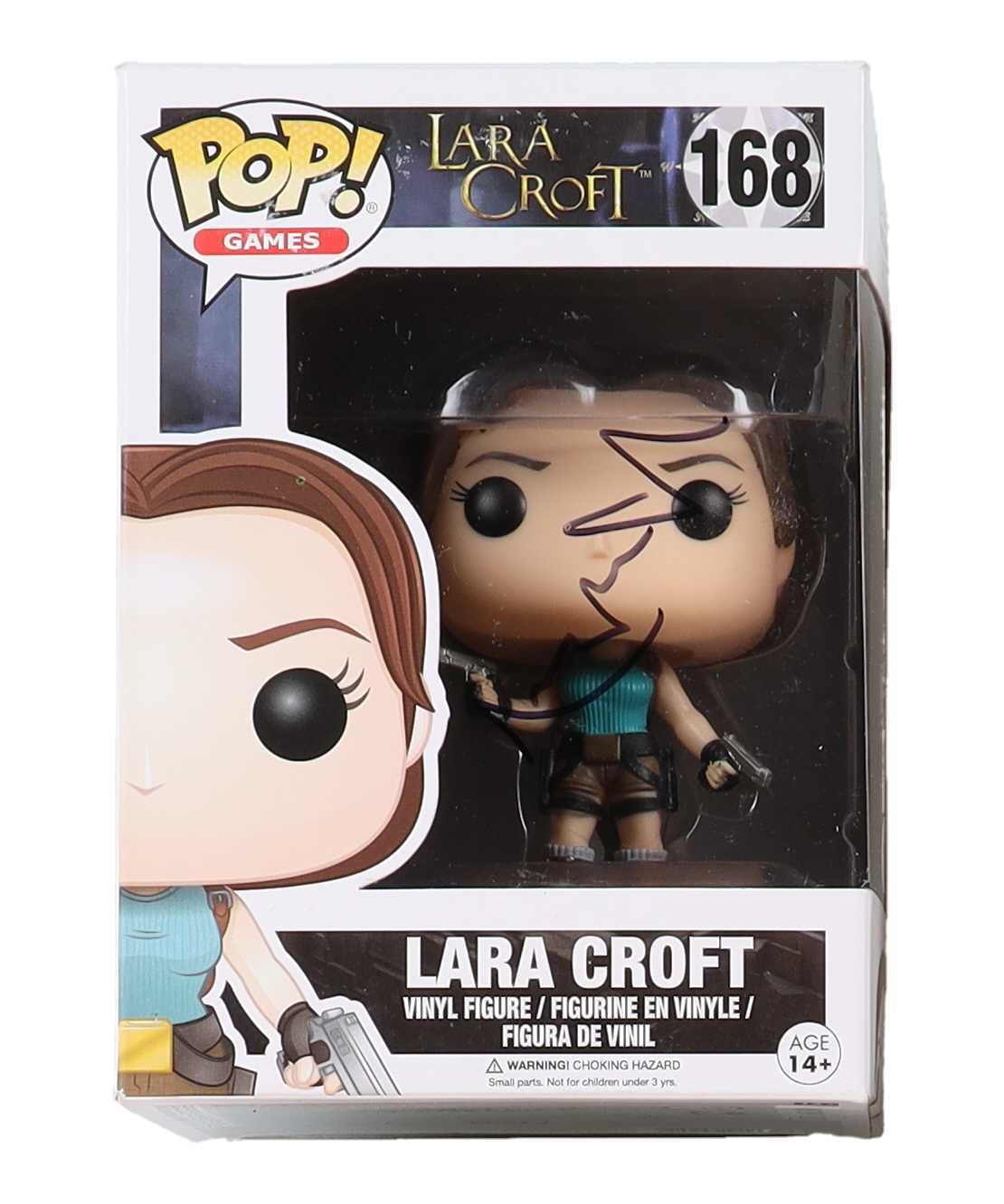 Angelina Jolie Signed "Lara Croft" #168 Lara Croft Funko Pop! Vinyl Figure (ACOA) at PristineAuction.com Angelina Jolie Signed "Lara Croft" #168 Lara Croft Funko Pop! Vinyl Figure (ACOA) at PristineAuction.com