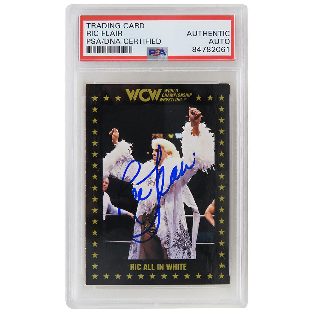 Ric Flair Signed WCW 1991 Championship Marketing #56 (PSA) | Pristine ...