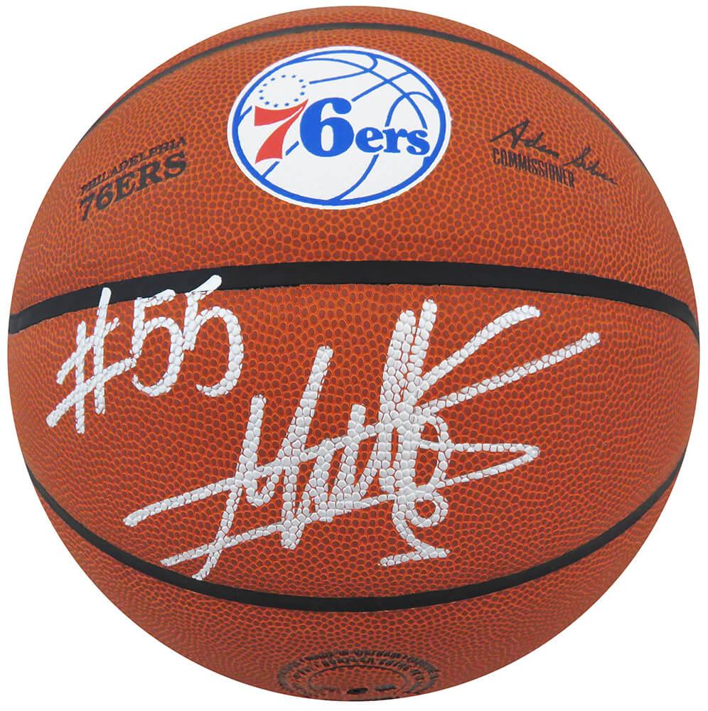 Dikembe Mutombo Signed 76ers Logo NBA Basketball (Schwartz) at PristineAuction.com Dikembe Mutombo Signed 76ers Logo NBA Basketball (Schwartz) at PristineAuction.com