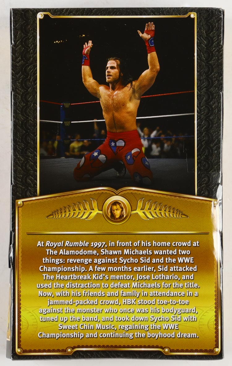 Shawn Michaels Signed WWE Defining Moments Action Figure Inscribed "HBK" (Beckett) at PristineAuction.com Shawn Michaels Signed WWE Defining Moments Action Figure Inscribed "HBK" (Beckett) at PristineAuction.com